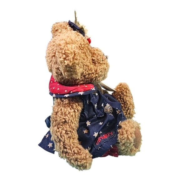 RARE Boyds Bears Bess Bearman 8” “Libearty” Stars Patriotic Plush with Tags - Picture 5 of 11